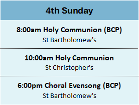 4th Sunday Services
